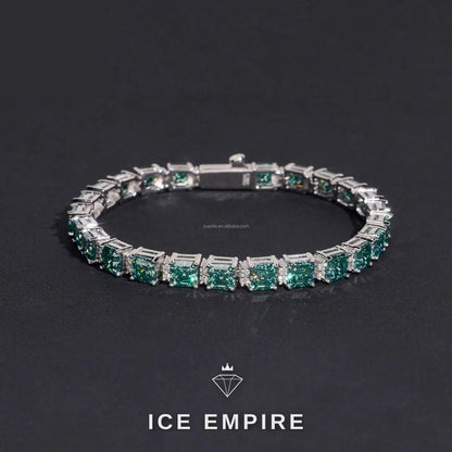 Iced Out 925 Silver Moissanite Tennis Chain