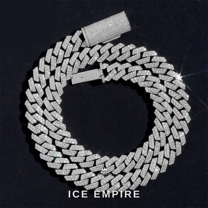 Iced Out Rose Gold Plated Moissanite Cuban Chain