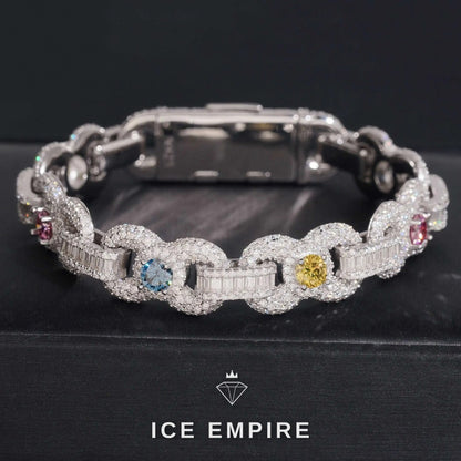 Iced Out Rose Gold Moissanite Cuban Chain
