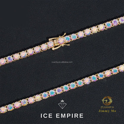 Iced Out Gold Plated Moissanite Cuban Chain