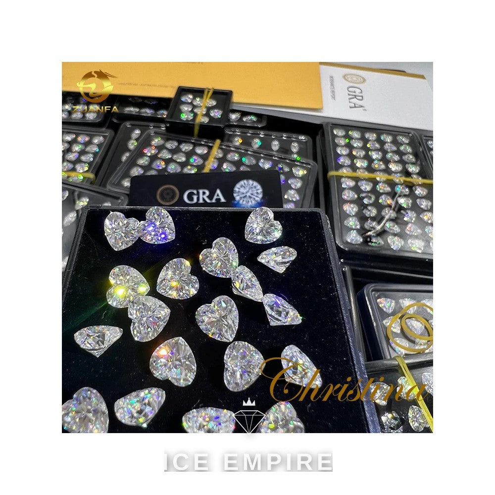 Iced Out Heart 925 Silver Moissanite Pendant