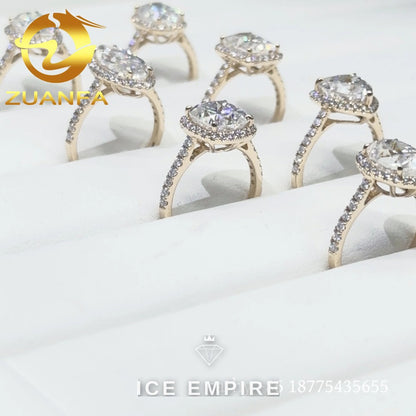 Iced Out Gold Plated Moissanite Wedding Band