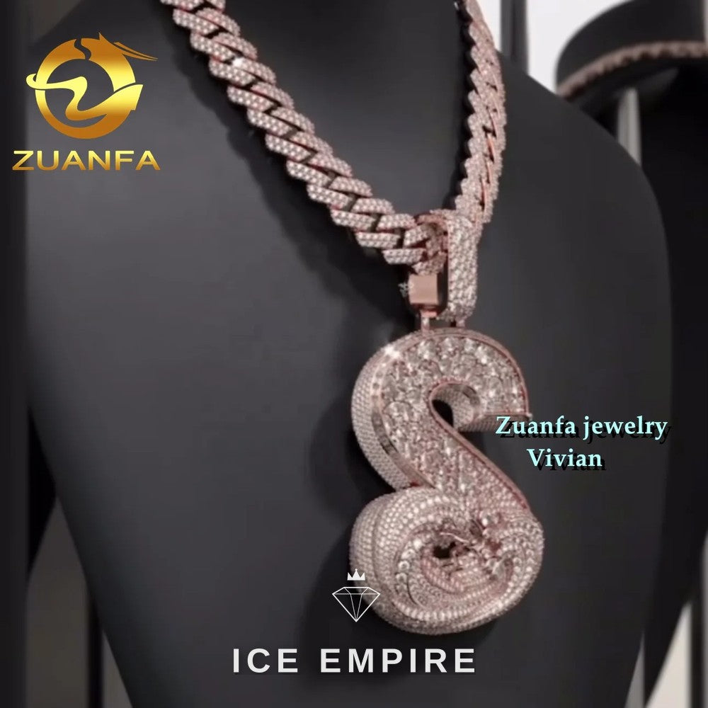 Iced Out 925 Silver Moissanite Pendant