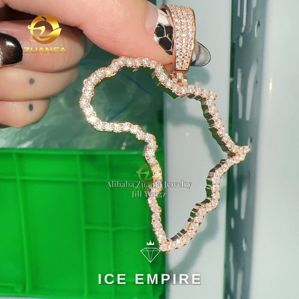 Iced Out 925 Silver Moissanite Pendant