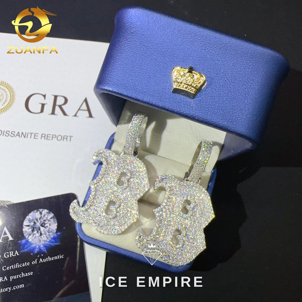 Iced Out Rose Gold Plated Moissanite Pendant