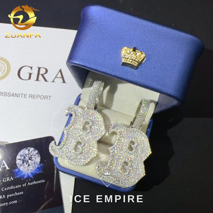 Iced Out Rose Gold Plated Moissanite Pendant