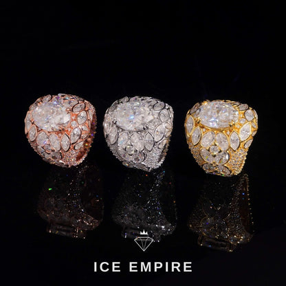 Iced Out 925 Silver Moissanite Ring