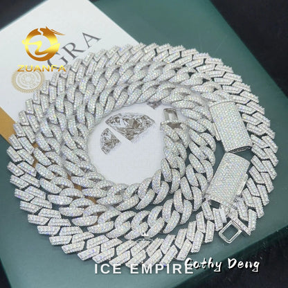 Iced Out Gold Plated Moissanite Cuban Chain