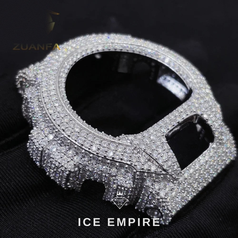 Iced Out 925 Silver Moissanite Watch