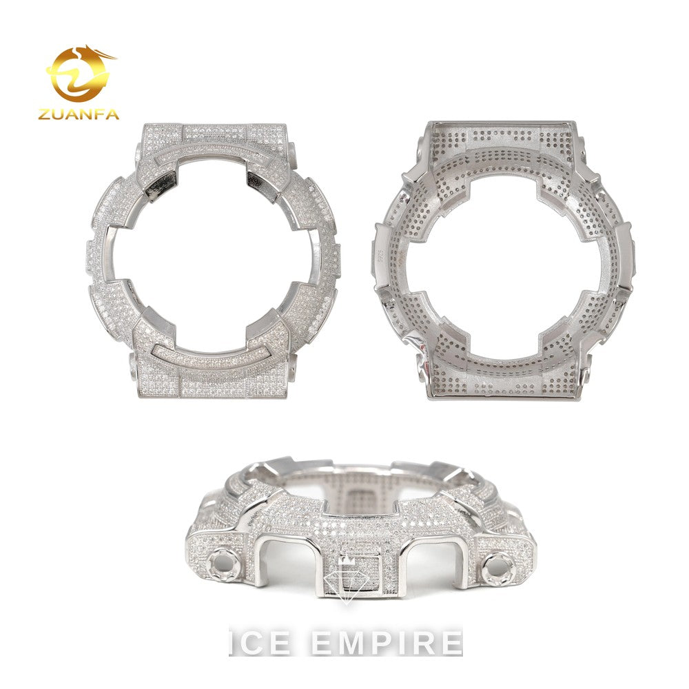 Iced Out 925 Silver Moissanite Watch