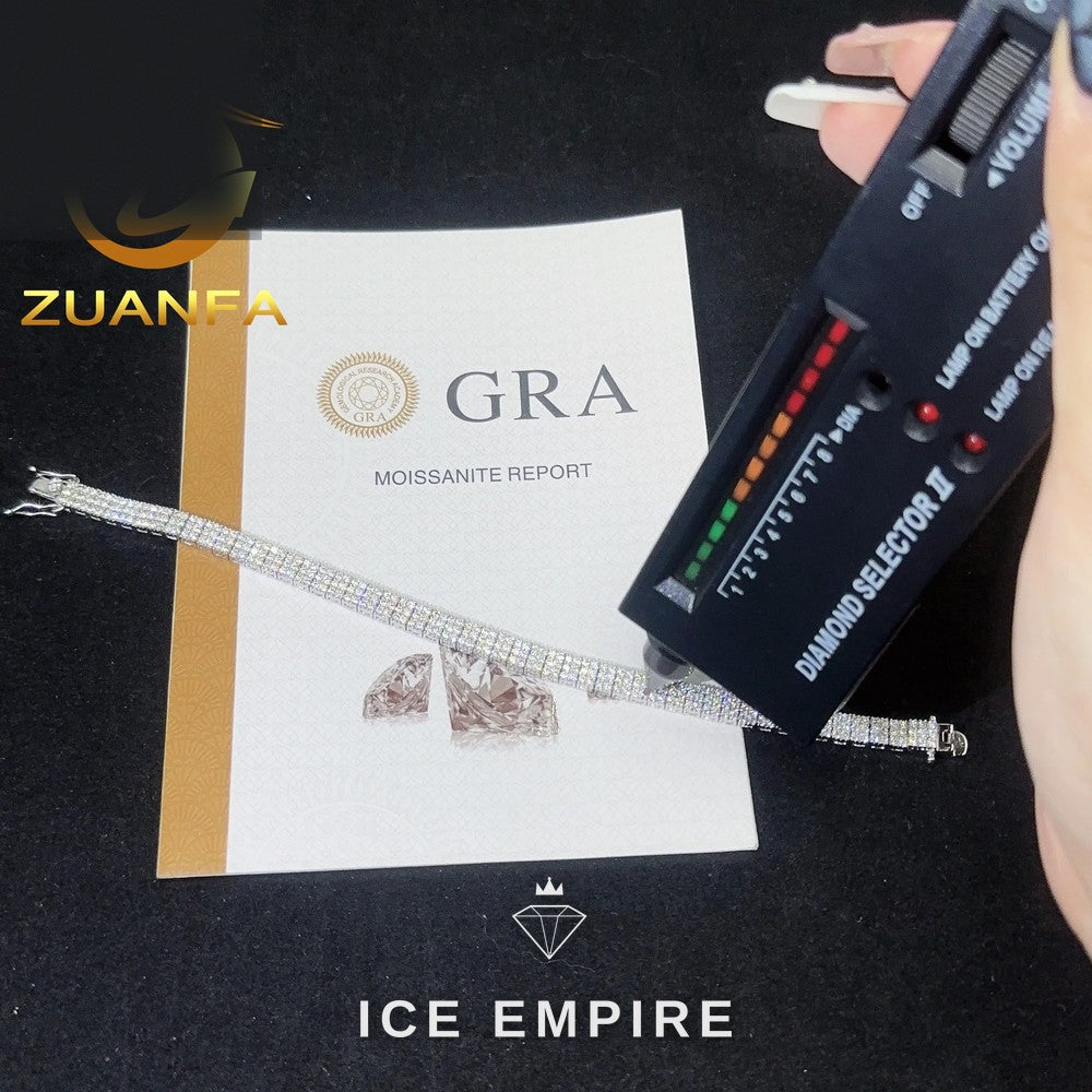 Iced Out Rose Gold Plated Moissanite Cuban Chain