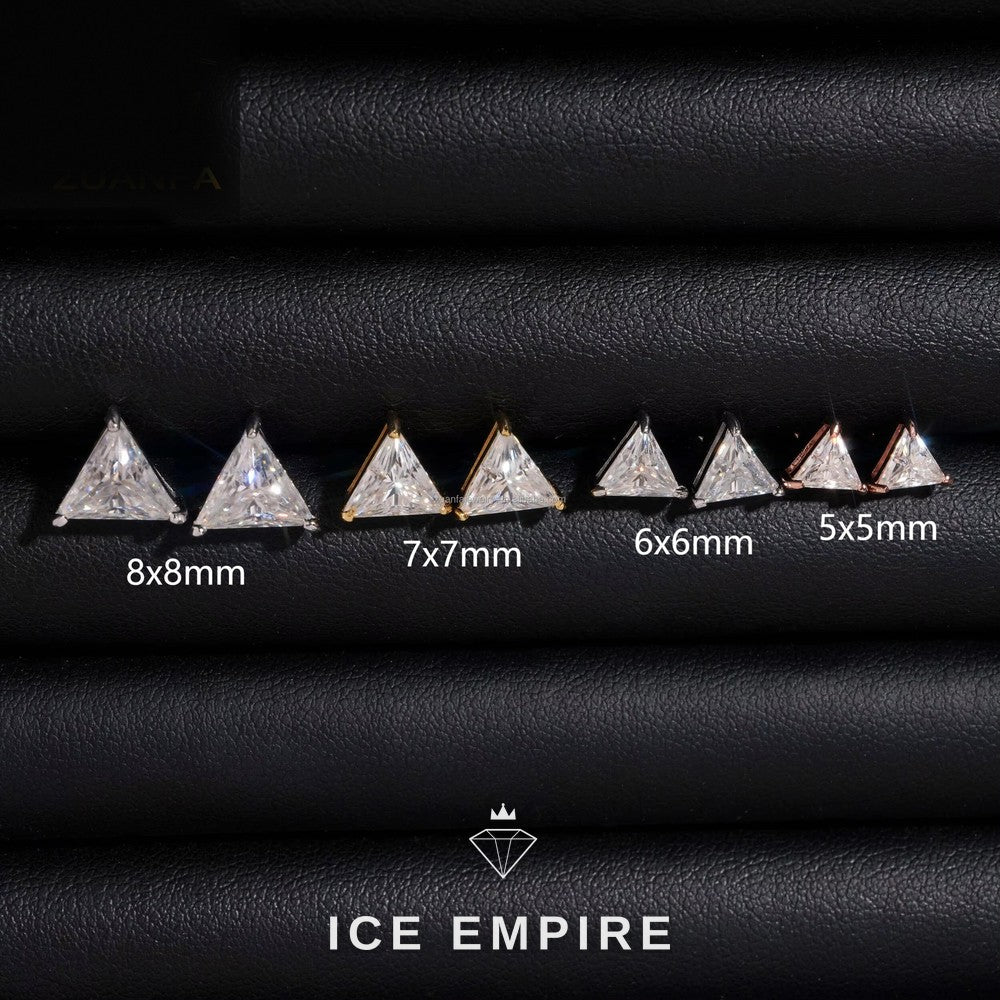 Iced Out 925 Silver Moissanite Earrings