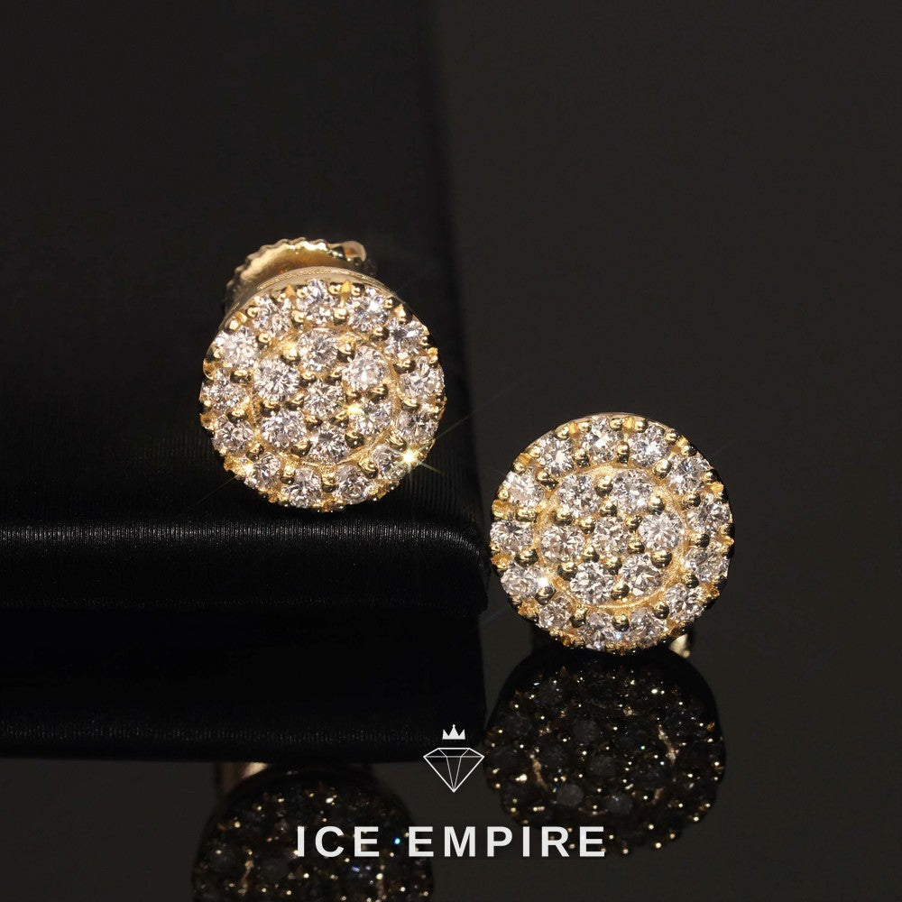 Iced Out 925 Silver Lab Grown Diamond Earrings
