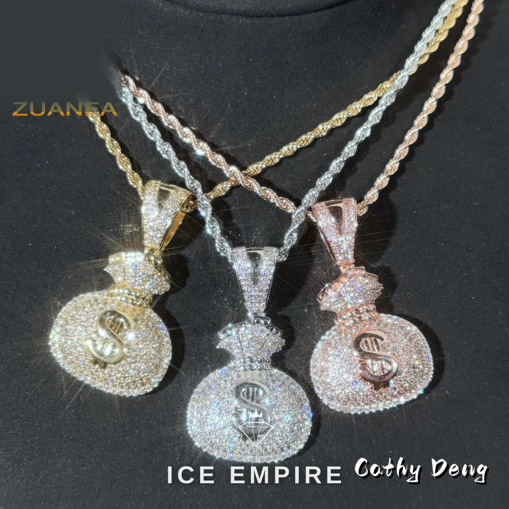 Iced Out 925 Silver Moissanite Rope Chain