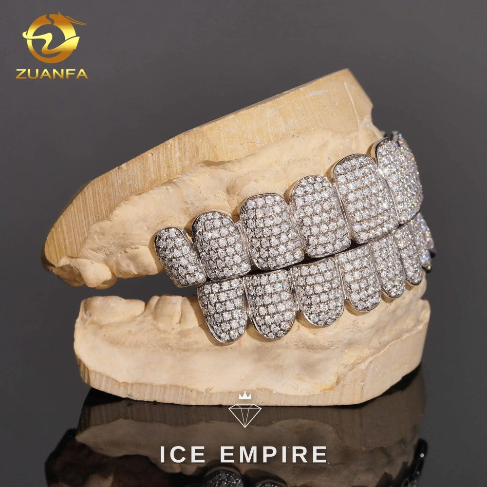 Iced Out 925 Silver Moissanite Grillz