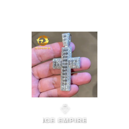 Iced Out Baguette Rose Gold Plated Pendant