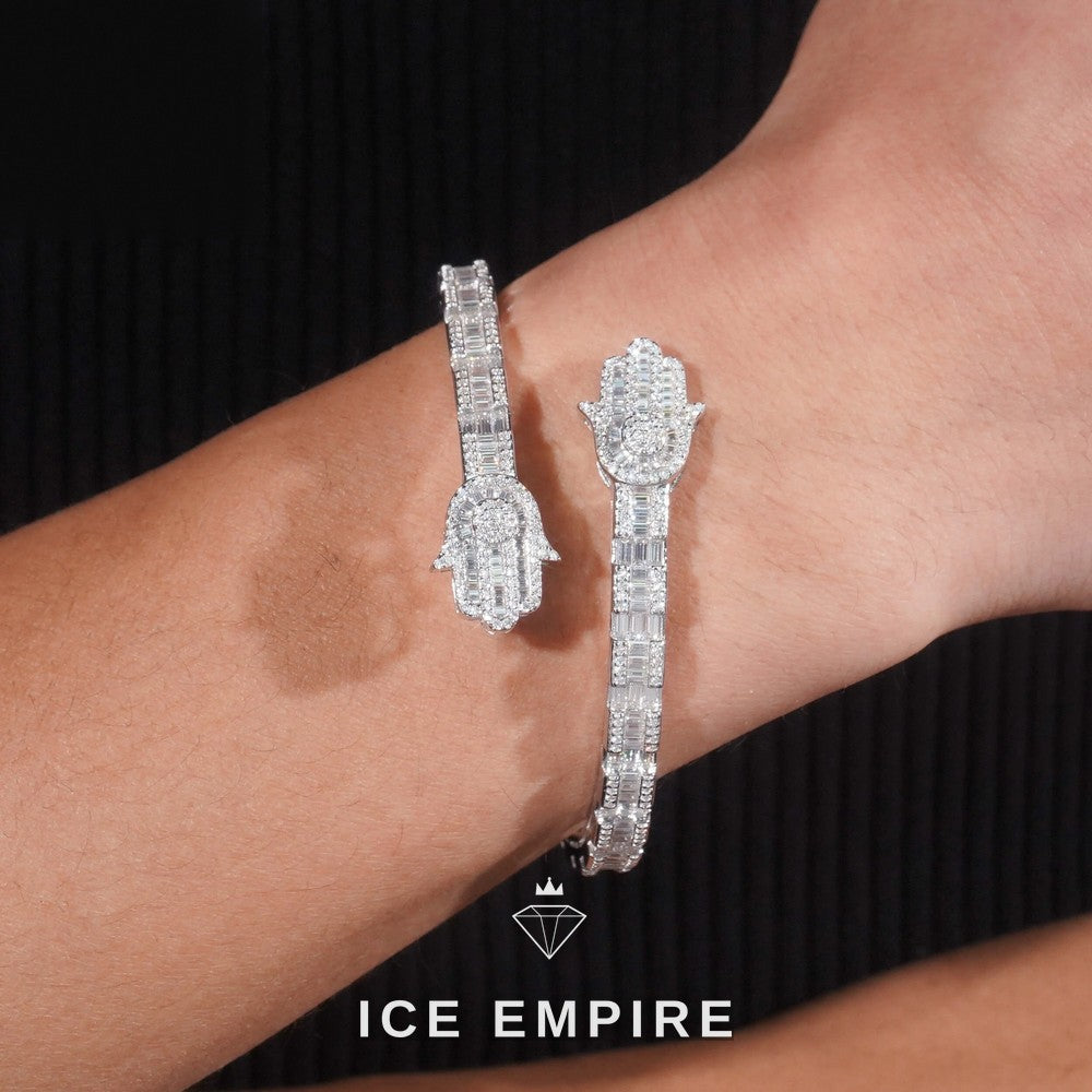 Iced Out Rose Gold Plated Moissanite Tennis Bracelet