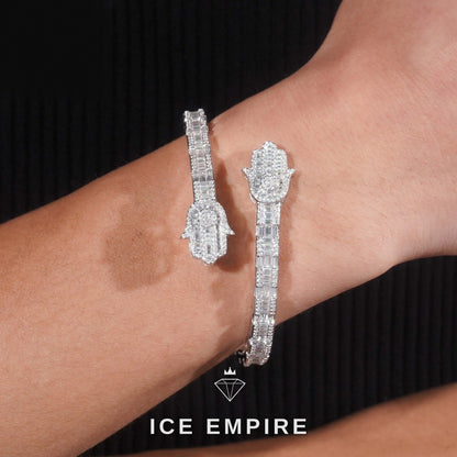 Iced Out Rose Gold Plated Moissanite Tennis Bracelet