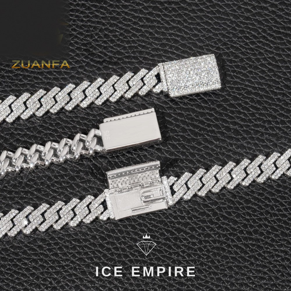 Iced Out Rose Gold Plated Moissanite Cuban Chain