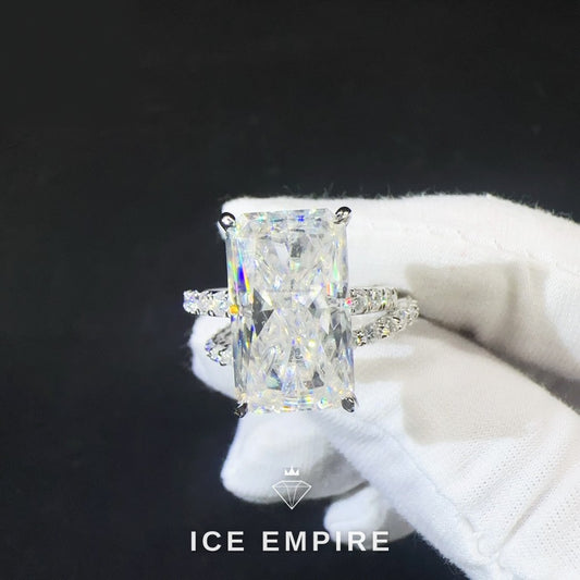 Iced Out 14K Gold Lab Grown Diamond Engagement Ring