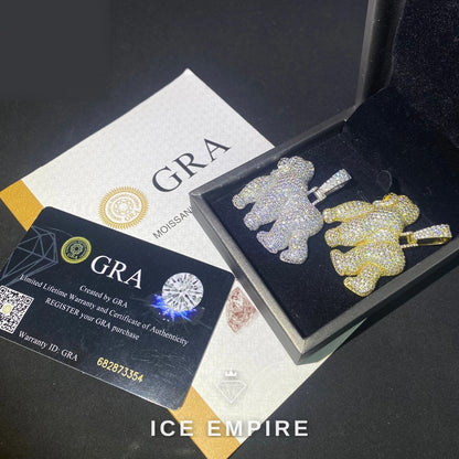Iced Out Rose Gold Plated Moissanite Pendant