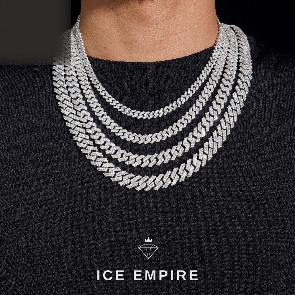 Iced Out Rose Gold Plated Moissanite Cuban Chain