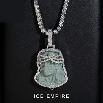 Iced Out Rose Gold Plated Moissanite Pendant