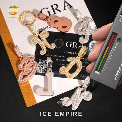 Iced Out Rose Gold Plated Moissanite Pendant