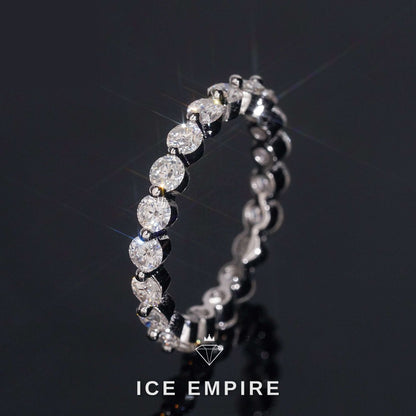 Iced Out 925 Silver Moissanite Ring