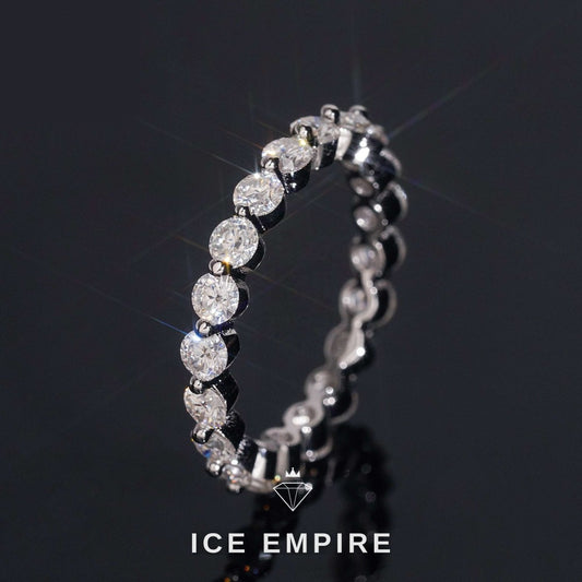 Iced Out 925 Silver Moissanite Ring
