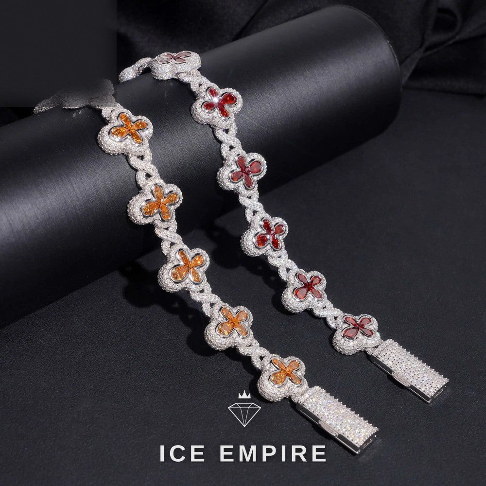 Iced Out 925 Silver Moissanite Cuban Chain