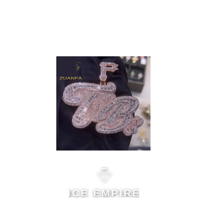 Iced Out Baguette Rose Gold Plated Cuban Chain