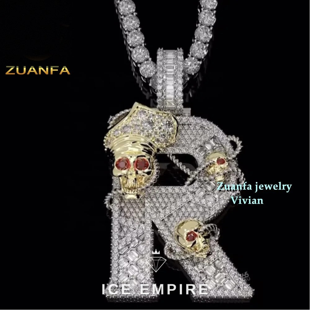 Iced Out 925 Silver Pendant