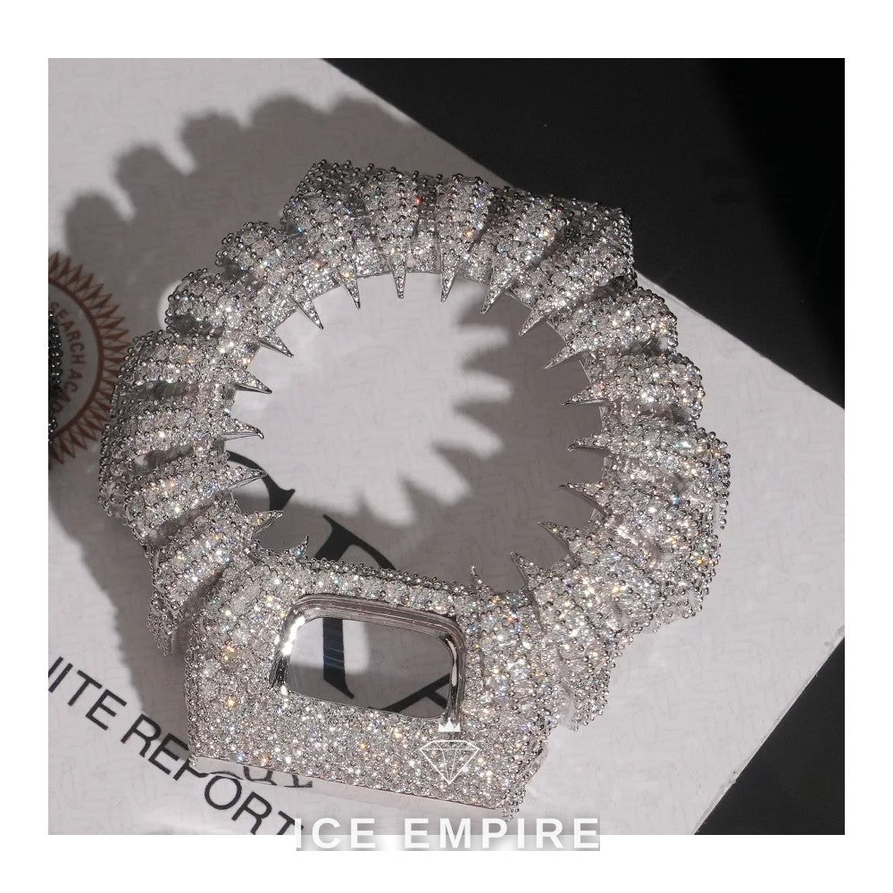 Iced Out 925 Silver Moissanite Watch
