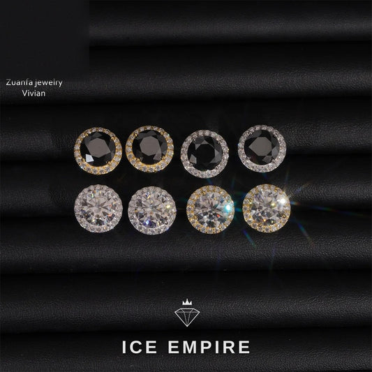 Iced Out 925 Silver Moissanite Earrings