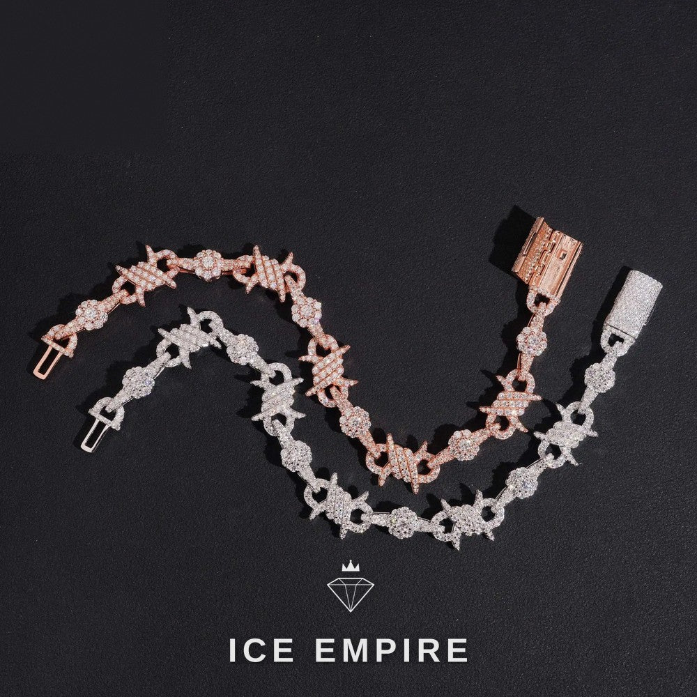 Iced Out Rose Gold Plated Moissanite Cuban Chain