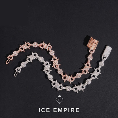 Iced Out Rose Gold Plated Moissanite Cuban Chain
