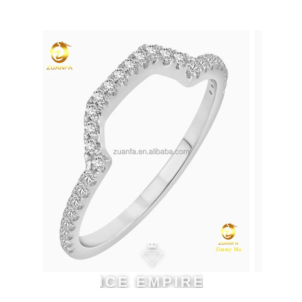 Iced Out Gold Plated Lab Grown Diamond Engagement Ring