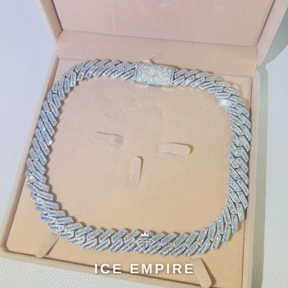 Iced Out Rose Gold Plated Moissanite Cuban Chain