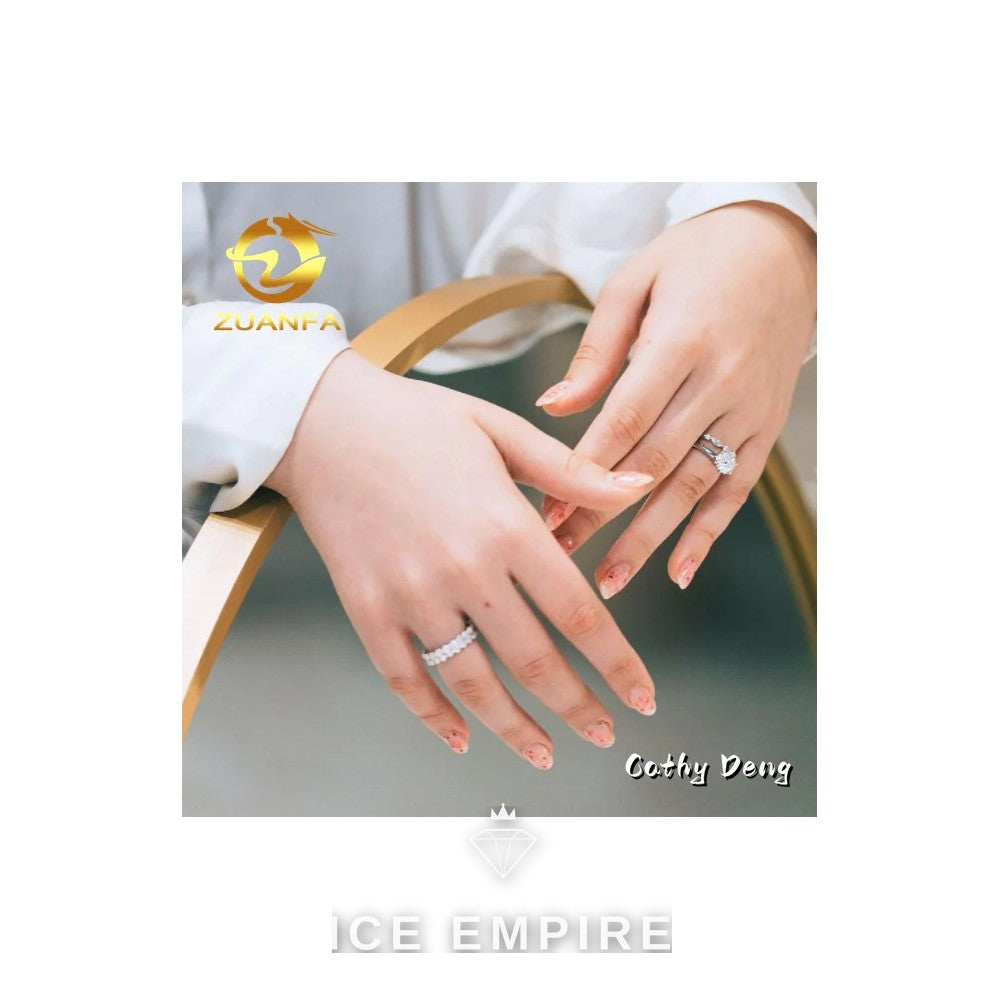 Iced Out 925 Silver Moissanite Ring