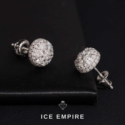 Iced Out 14K Gold Moissanite Stud Earrings