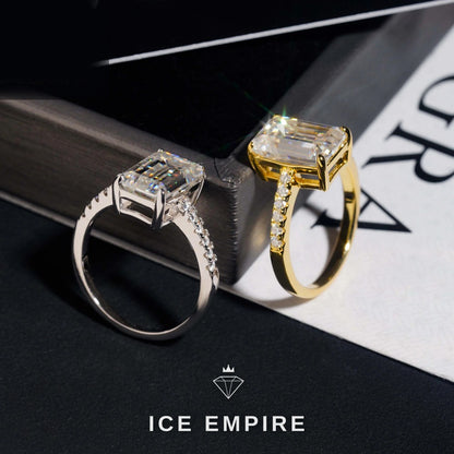 Iced Out 925 Silver Moissanite Wedding Band