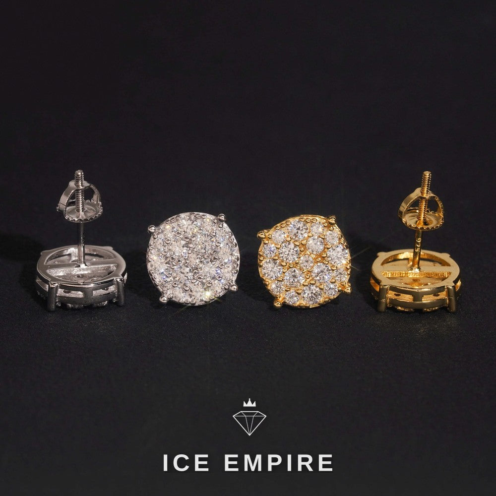 Iced Out 925 Silver Moissanite Earrings
