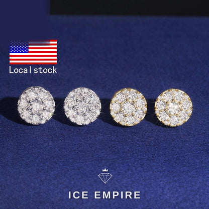 Iced Out Gold Plated Moissanite Earrings