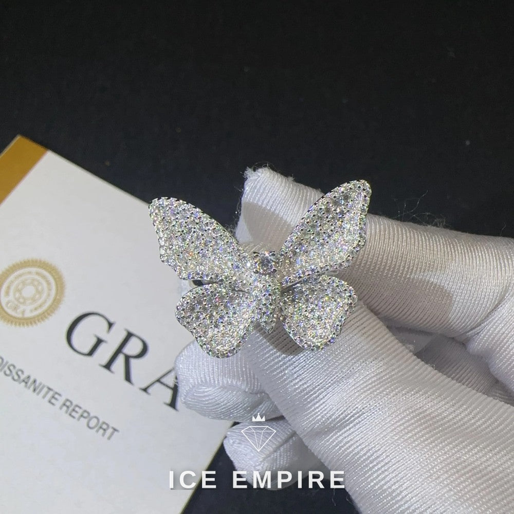 Iced Out Gold Plated Moissanite Ring