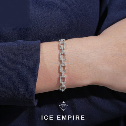 Iced Out 925 Silver Moissanite Cuban Chain