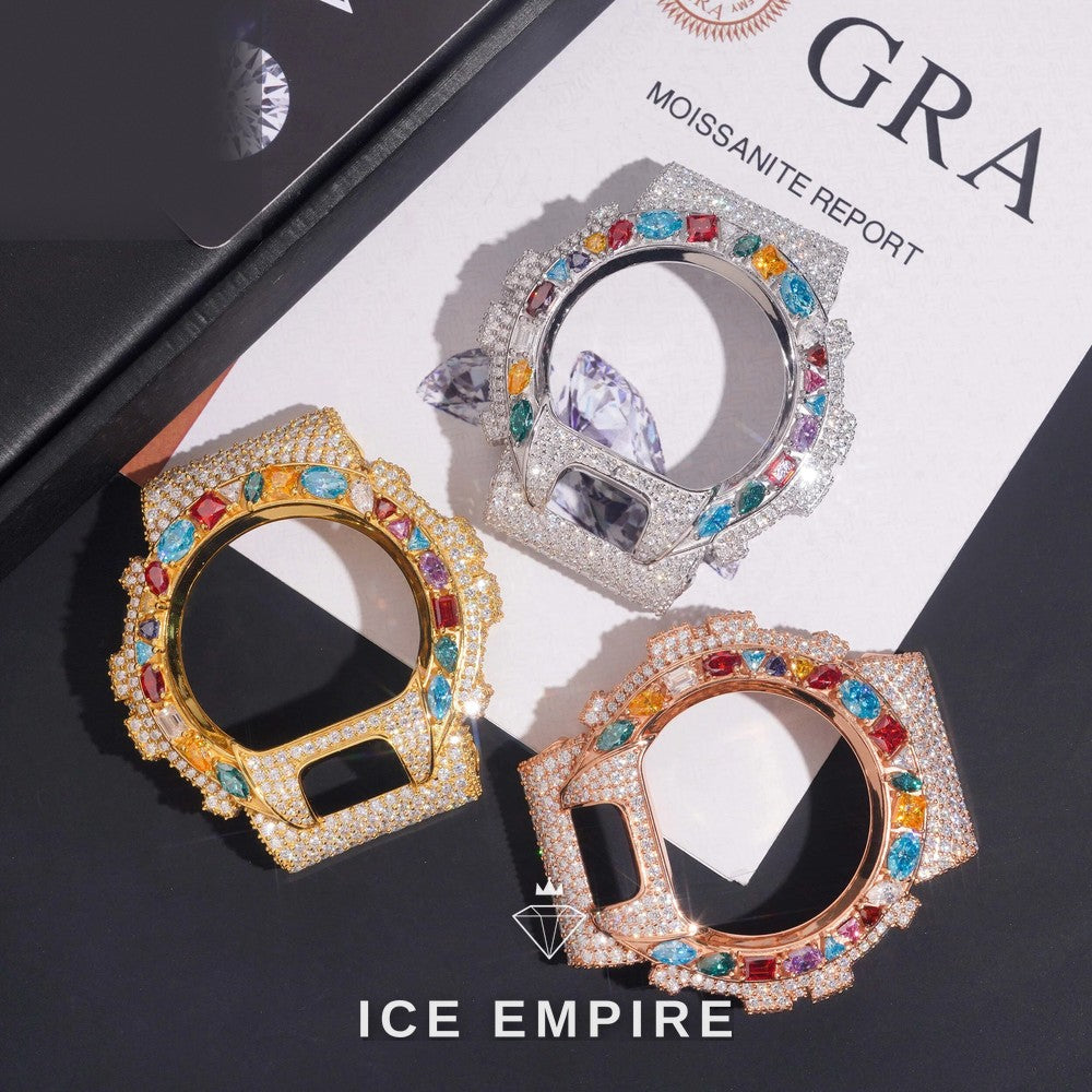 Iced Out Gold Plated Moissanite Watch