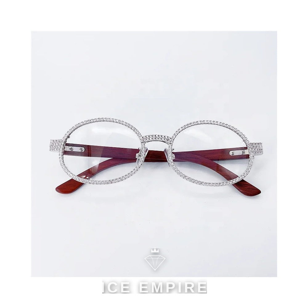 Iced Out 925 Silver Moissanite Glasses