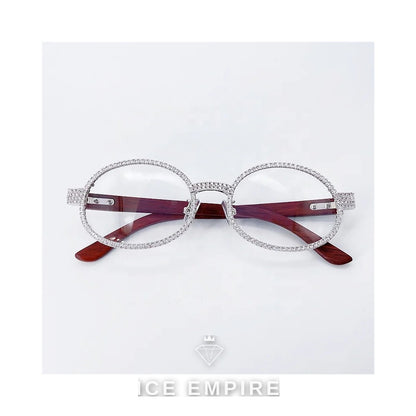 Iced Out 925 Silver Moissanite Glasses