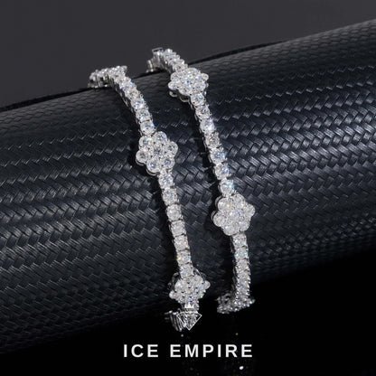 Iced Out 925 Silver Moissanite Tennis Chain